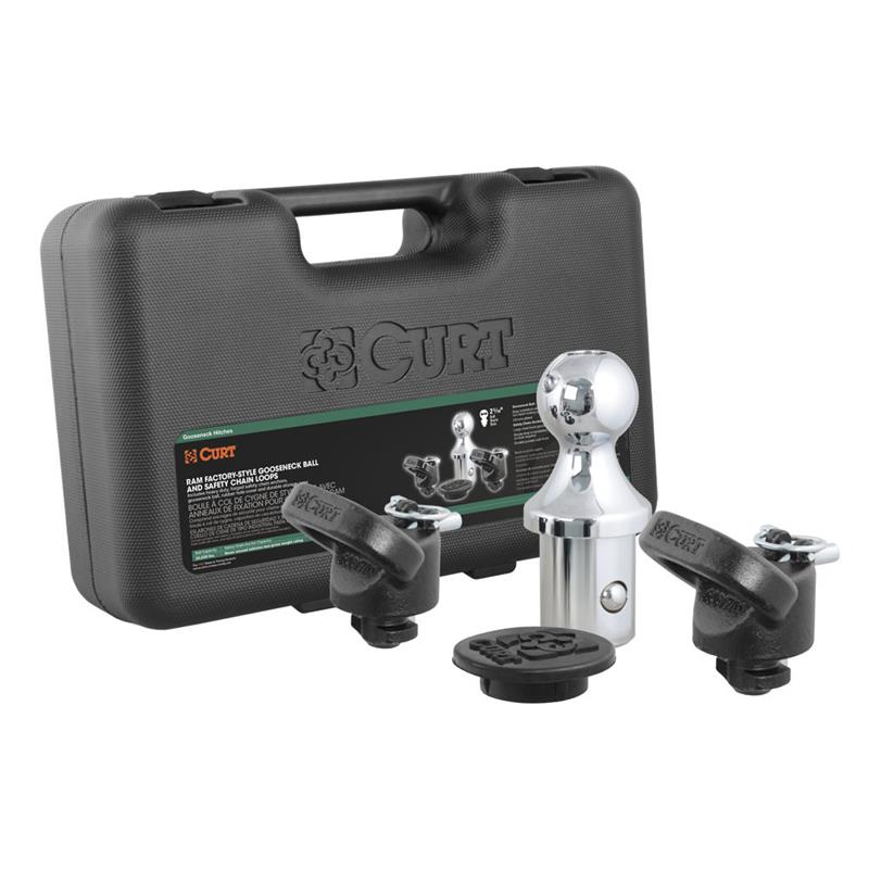 Curt 60618 OEM Gooseneck Ball & Safety Chain Anchor Kit for Ram