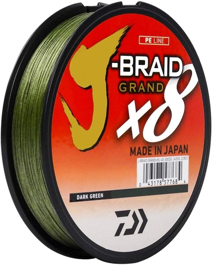 J-Braid X8 Grand Braided Line (Dark Green) 65lb-300yd