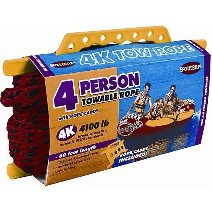 Airhead SPORTSSTUFF Towable Tube 4-Person 60-foot Tow Rope, 4100lbs