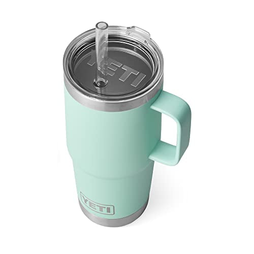Yeti Rambler 25oz Mug with Straw Lid Seafoam