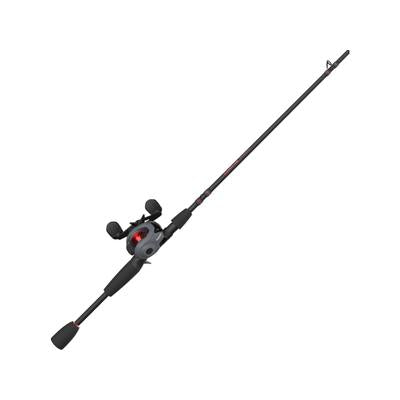 Quantum Invade Baitcast Rod and Reel Combo 6ft 6in Medium Fast 1 6.1-1 4+1 Left Hand Dark Gray