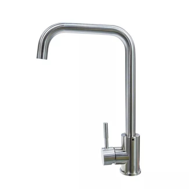 Lippert | Square Goodeneck Single Hole Faucet | 719325 | Stainless Steel