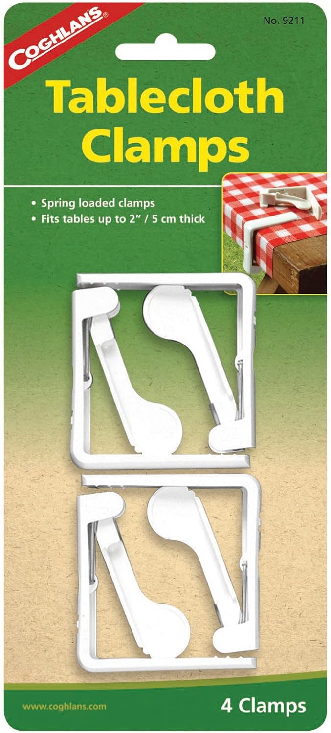Coghlans Deluxe Tablecloth Clamps (Pk4)