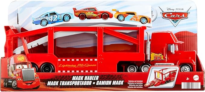 Disney And Pixar Cars Mack Hauler Truck With Ramp, 13-Inch 12-Car Carrier