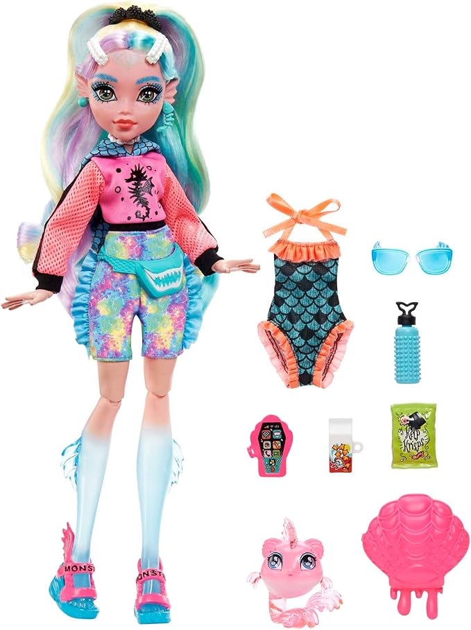 Monster High Doll, Lagoona Blue with Colorful Streaked Hair in Signature Look