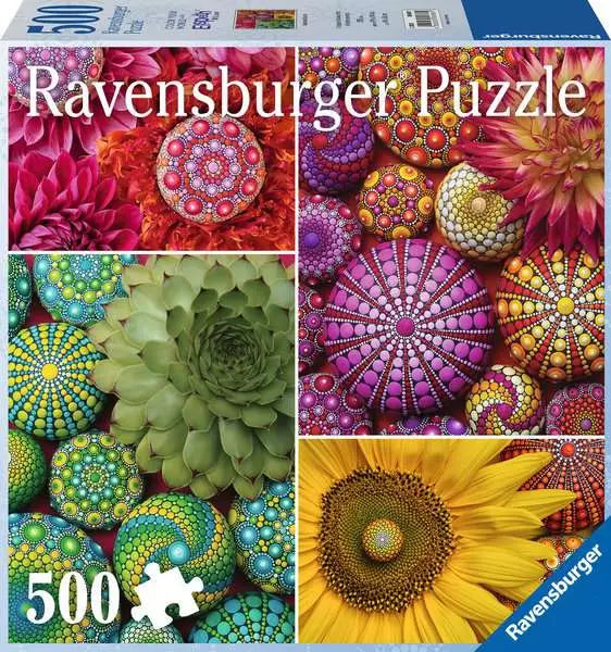 Jigsaw Puzzle Mandala Blooms - 500 Pieces Puzzle