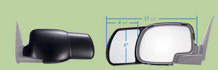K-Source 80800 Chevy / Gmc Custom Fit Snap On Towing Mirrors - Pair