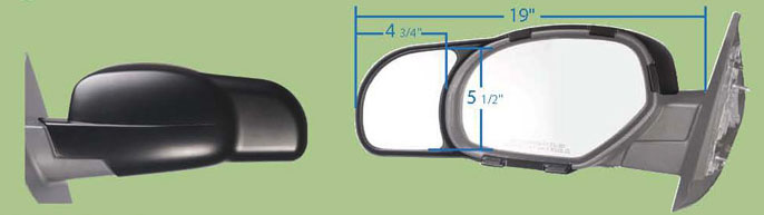 Chevy / Gmc / Cadillac (2007-2012) Custom Fit Snap On Towing Mirrors - Pair