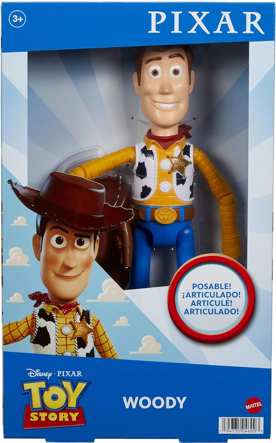 Disney and Pixar Toy Story Large Woody Action Figure, Collectible Toy in 12-Inch Scale