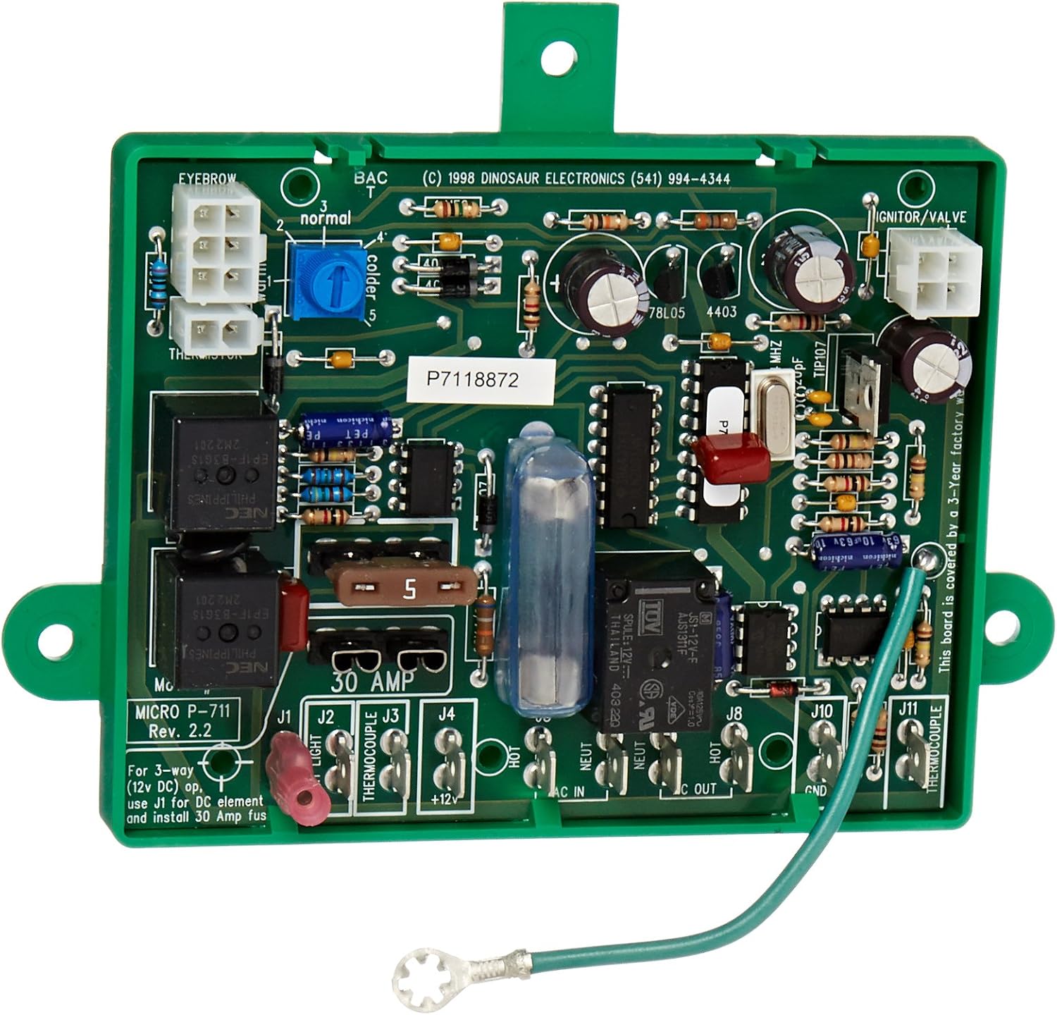 Dinosaur Electronics | Replacement Control Board | MICRO P-711 | For Dometic Refrigerator | Part numbers that begins with "293"