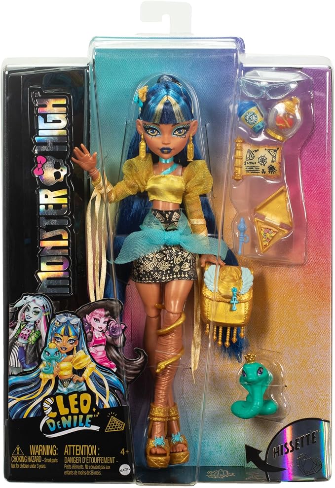 Monster High Cleo De Nile Fashion Doll With Pet Hissette And Accessories