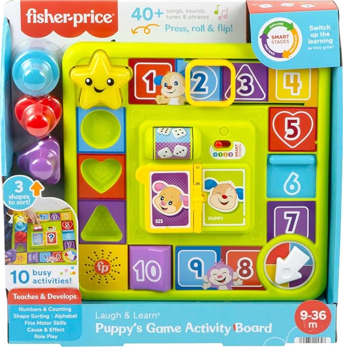 Fisher-Price Baby & Toddler Toy Laugh & Learn Puppy’s Game Activity Board