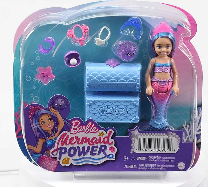 Barbie Mermaid Power Chelsea Small Doll with Blue & Purple Hai