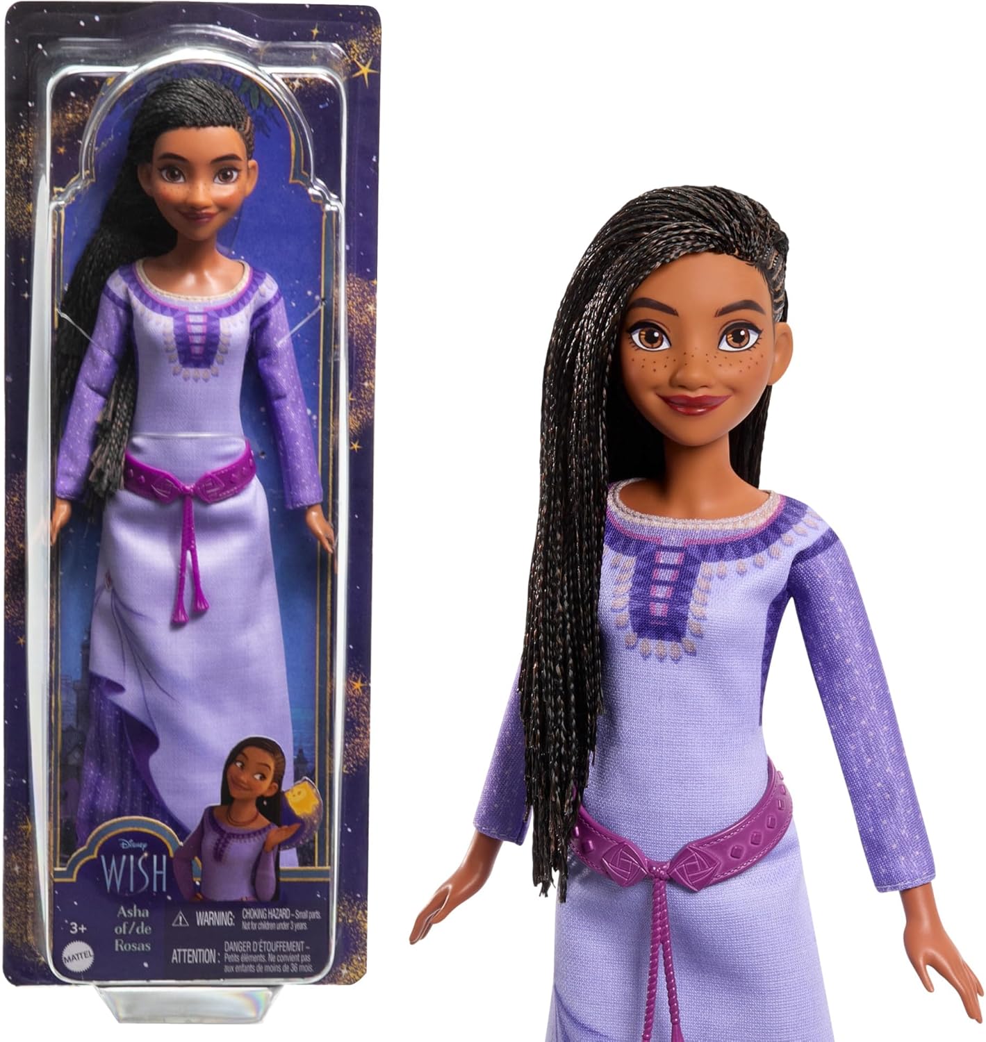 Mattel Disney Wish Toys, Asha of Rosas Posable Fashion Doll