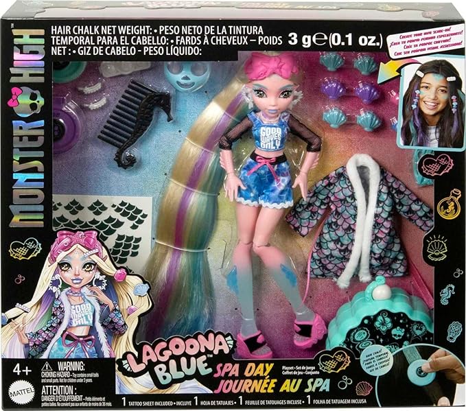 Monster High Doll, Lagoona Blue Spa Day Set
