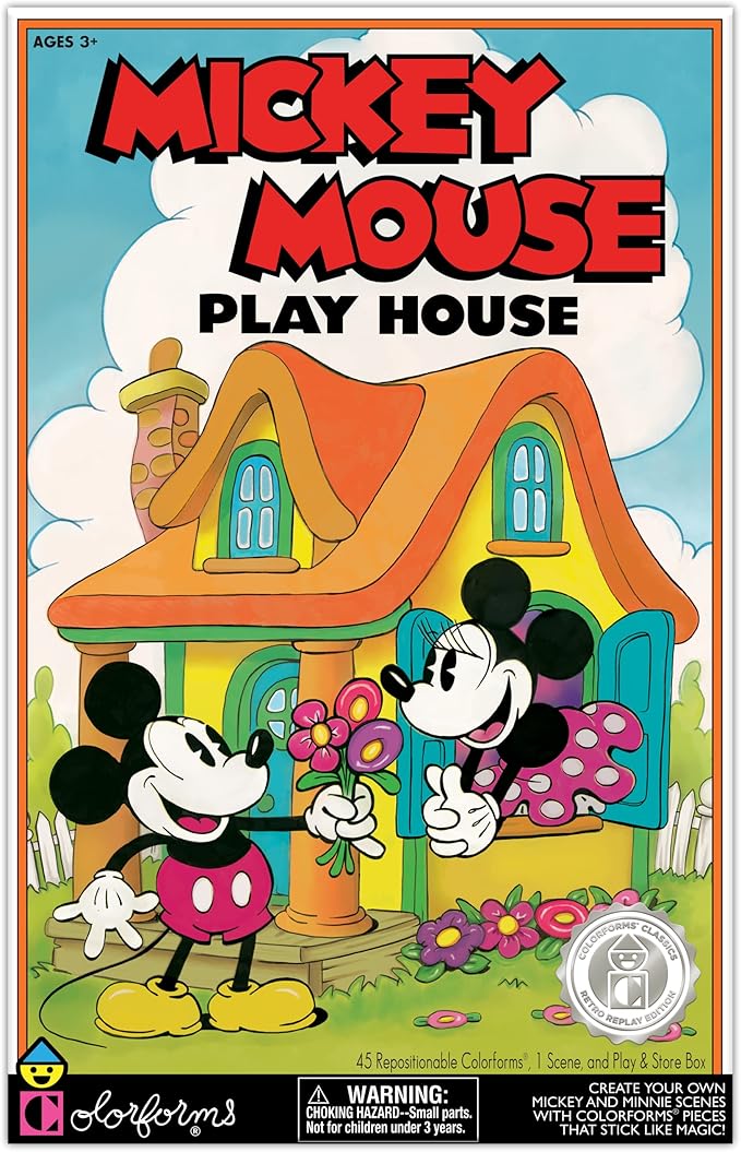 Colorforms — Mickey Mouse Play House Retro Play Set
