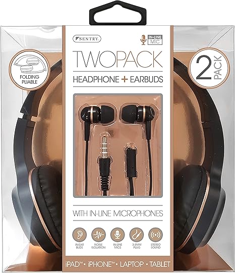 Sentry Overhead Headset & Ear Buds