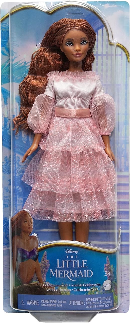 Disney the Little Mermaid Celebration Ariel Fashion Doll With Red Hair And Pink Dress