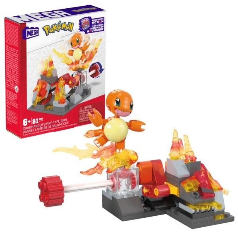 MEGA Pokémon Charmander's Fire-Type Spin Building Toy Kit