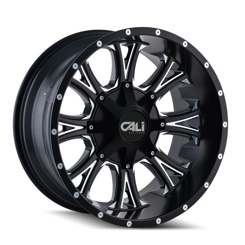 CALI OFF-ROAD AMERICANA 9101 22X14 -76MM 6x135/6x139.7 106MM SATIN BLACK/MILLED SPOKES