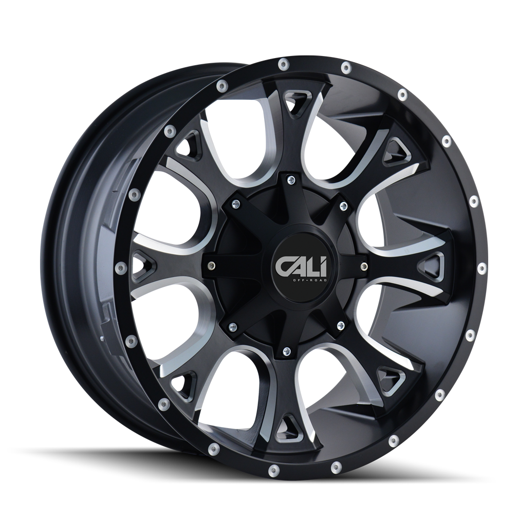 CALI OFF-ROAD ANARCHY 9103 20X9 0MM 5x139.7/5x150 110MM SATIN BLACK/MILLED SPOKES