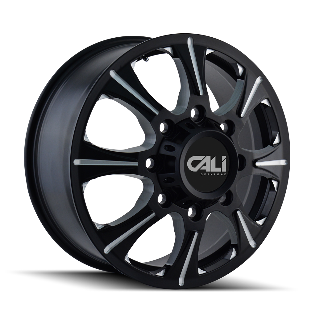 CALI OFF-ROAD BRUTAL 9105 20X8.25 127MM 8x170 124.9MM FRONT BLACK/MILLED SPOKES