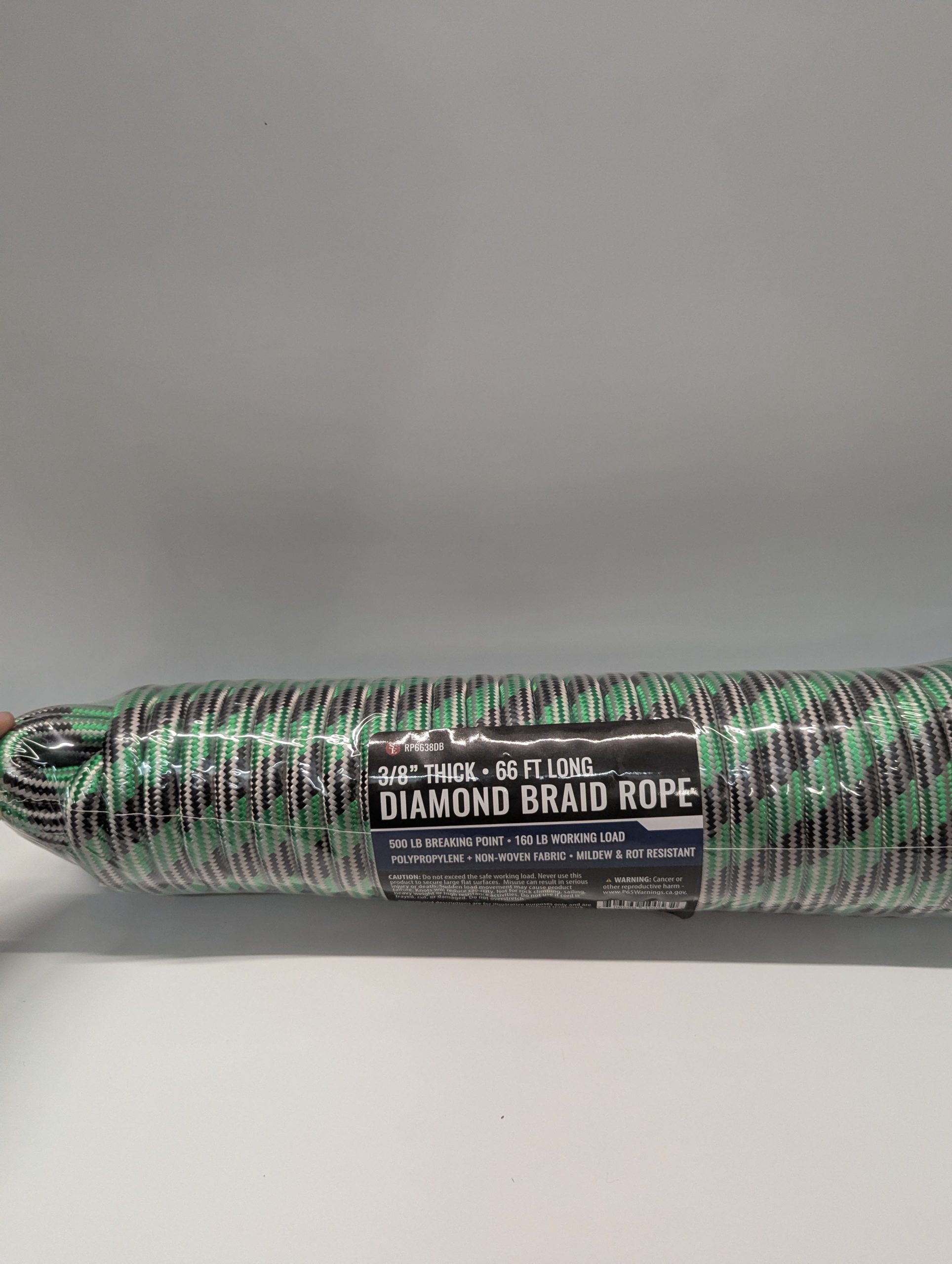 3/8" 66' DIAMOND BRAID ROPE