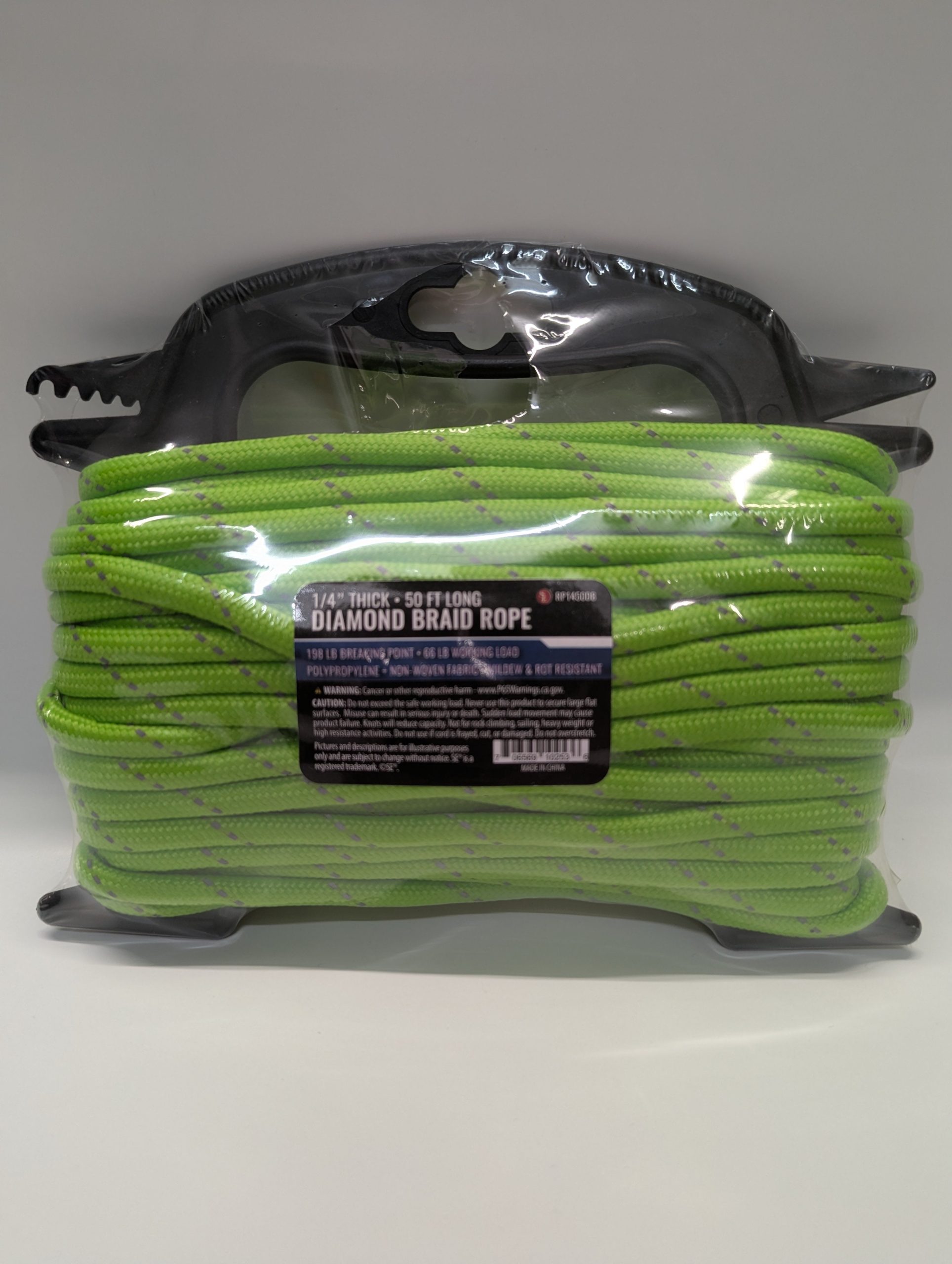 1/4" Thick, 50' Diamond Braided Rope