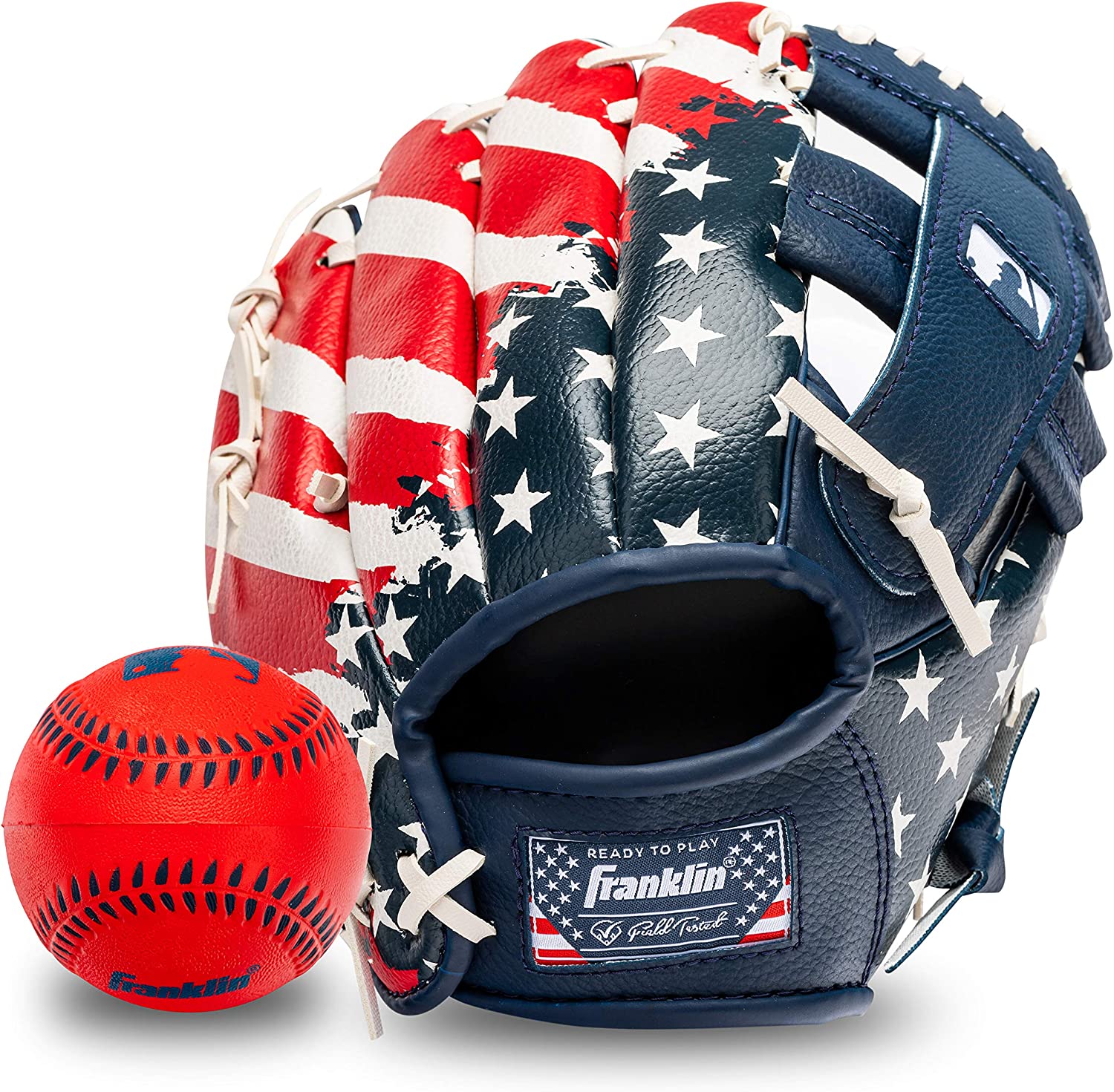 Franklin Sports Kids Baseball Gloves - RTP Youth Teeball Glove + Ball Set - Boys + Girls Teeball Mitt Set - Kids + Toddlers - 9.5"
