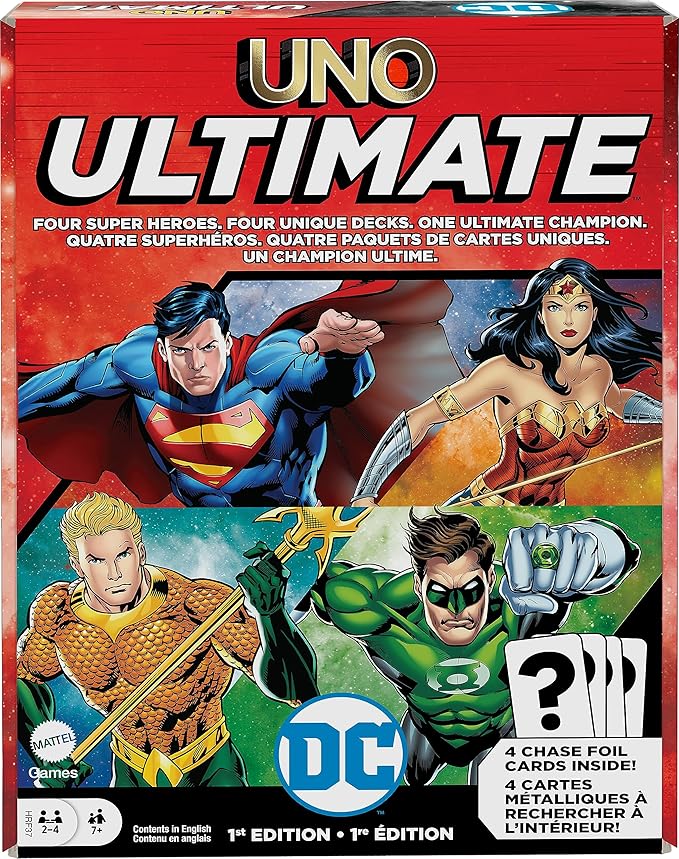 UNO Ultimate DC Card Game With Collectible Foil Cards