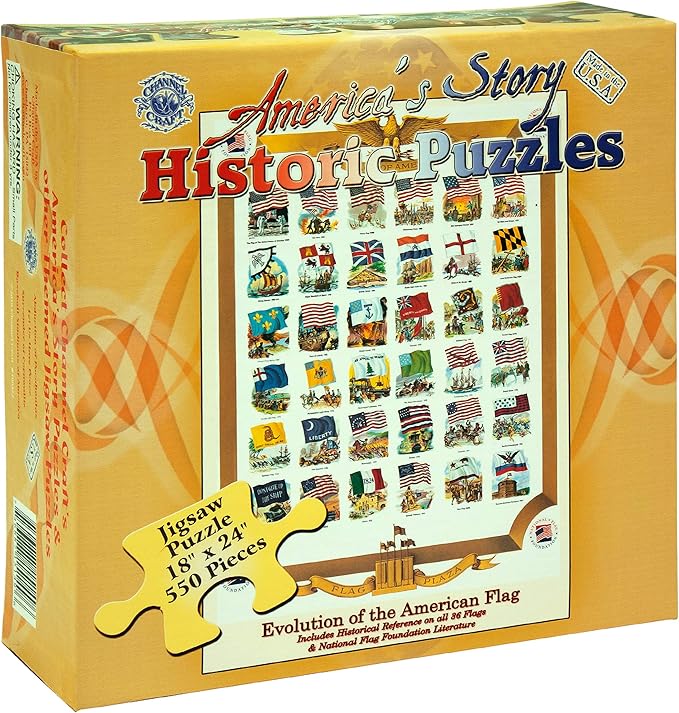 Evolution of the American Flag 550 Piece Jigsaw Puzzle