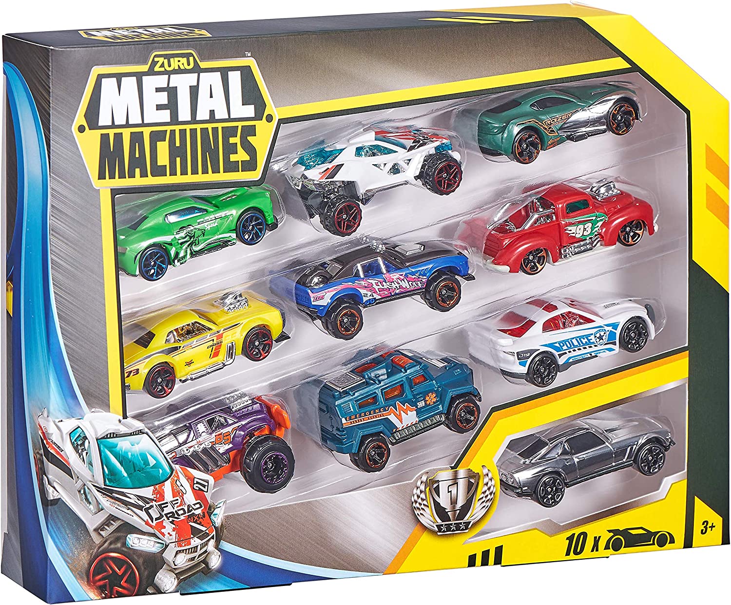Metal Machines Mini Racing Car Toys by ZURU (10 Pack) Collectible Mini Vehicle Toy Cars