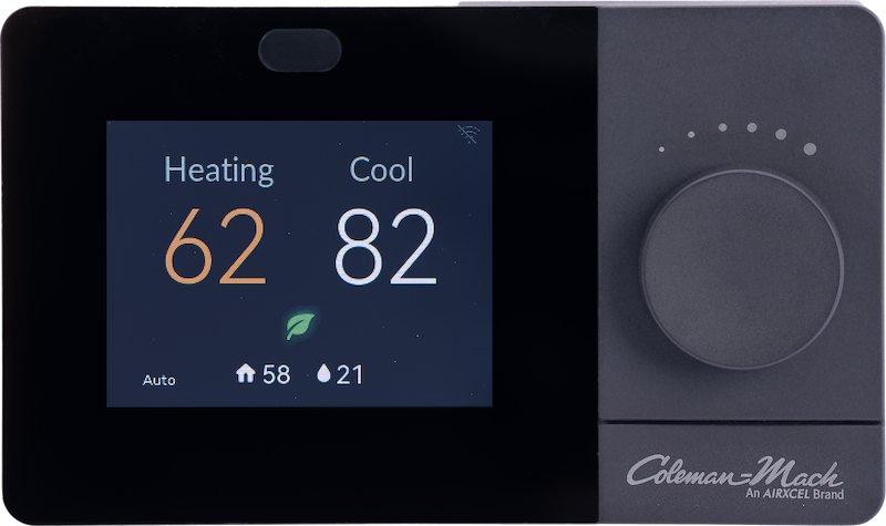 Coleman | Wall Thermostat | 9420-391 | Wifi | Heat and Cool | Black