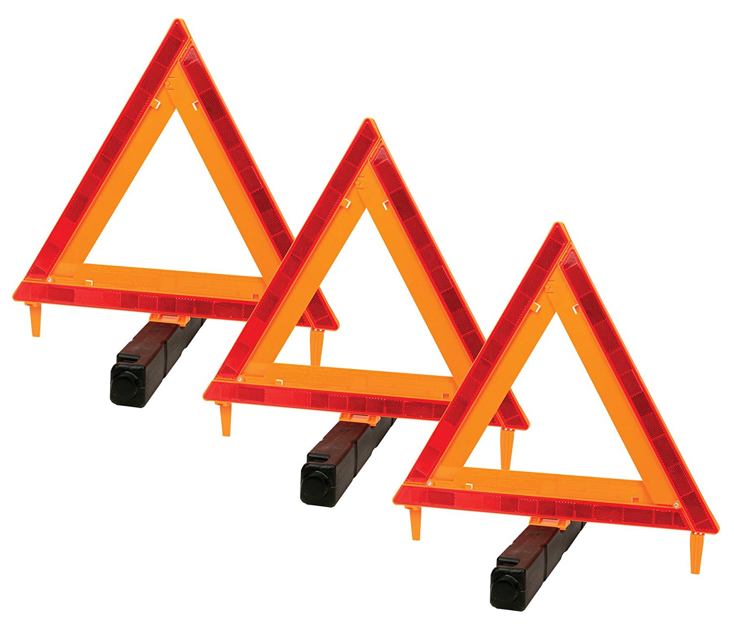 Perform Tool Large Early Warning Roadside Emergency Reflective Triangle; Pack of 3