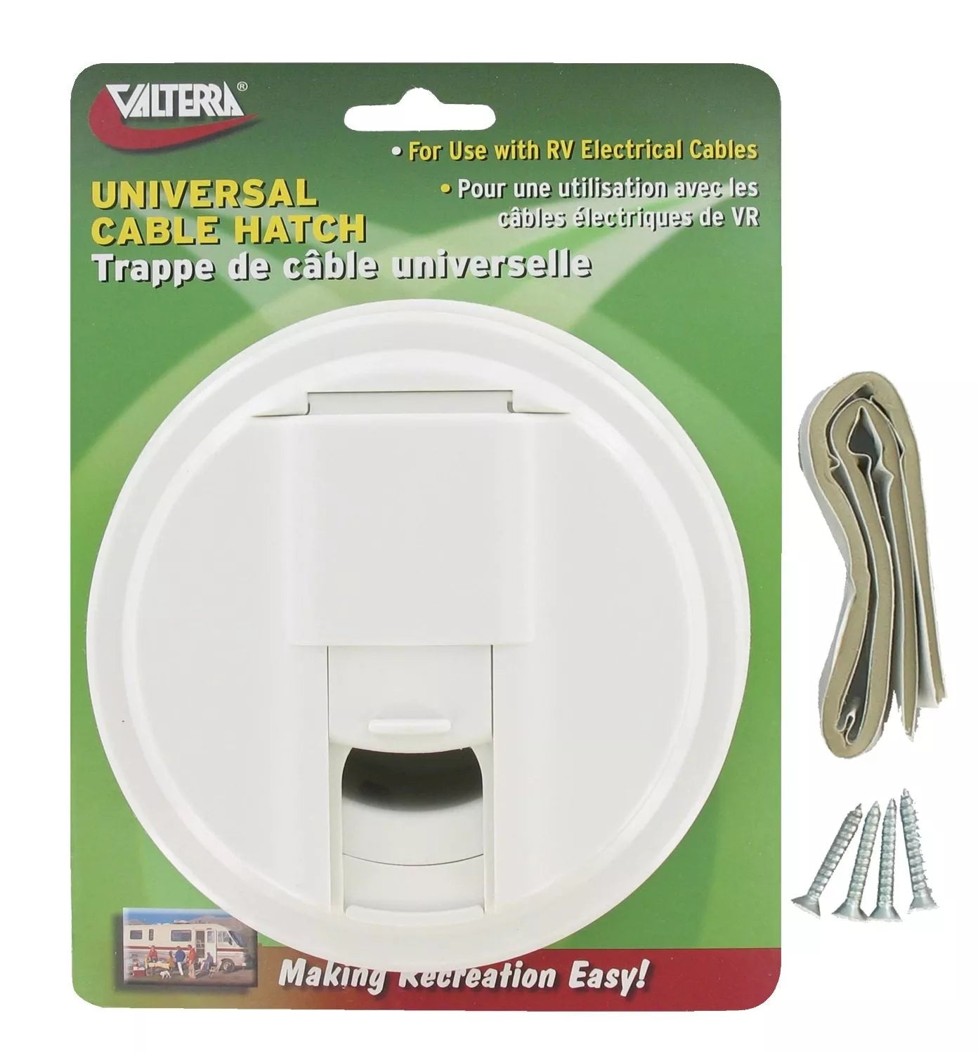 Valterra | Cable Hatch | Universal Round | A10-2130VP | White