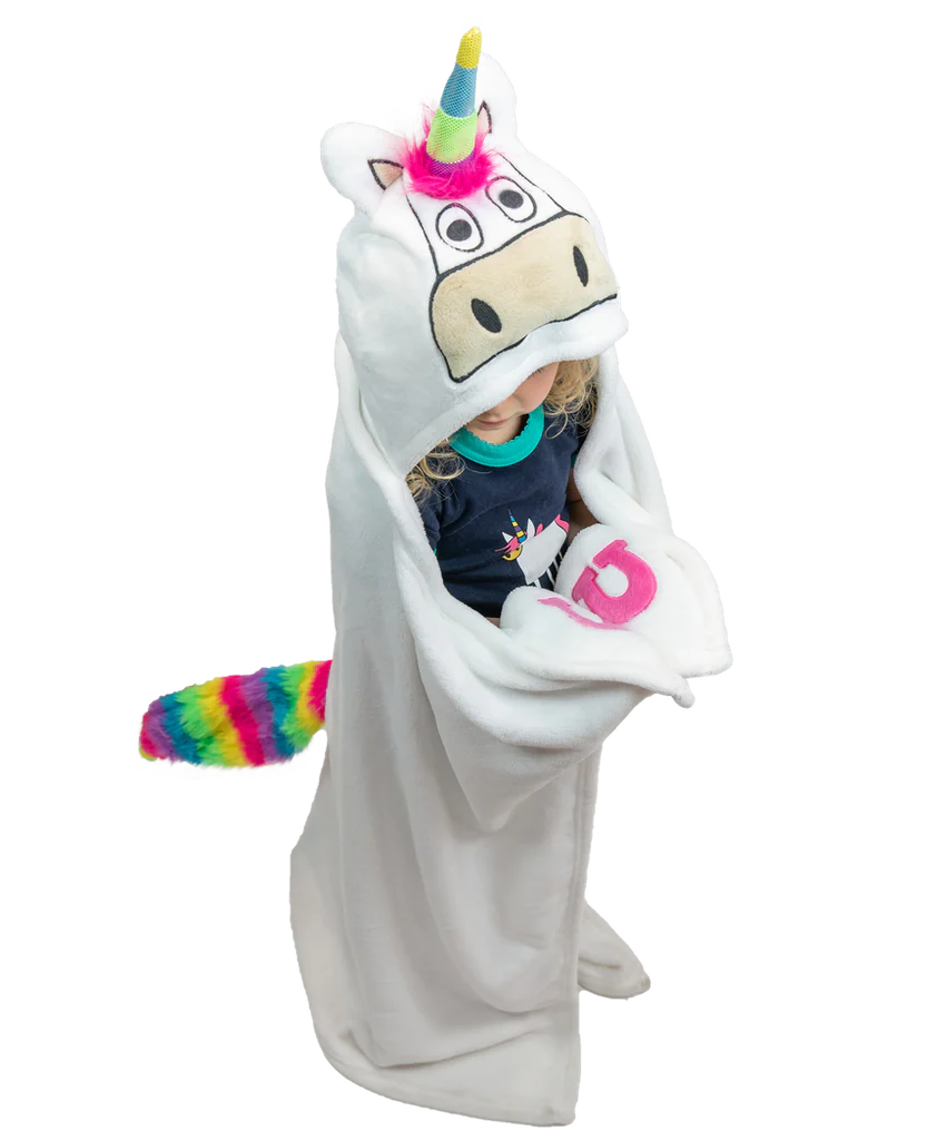 Unicorn Critter Hooded Blanket