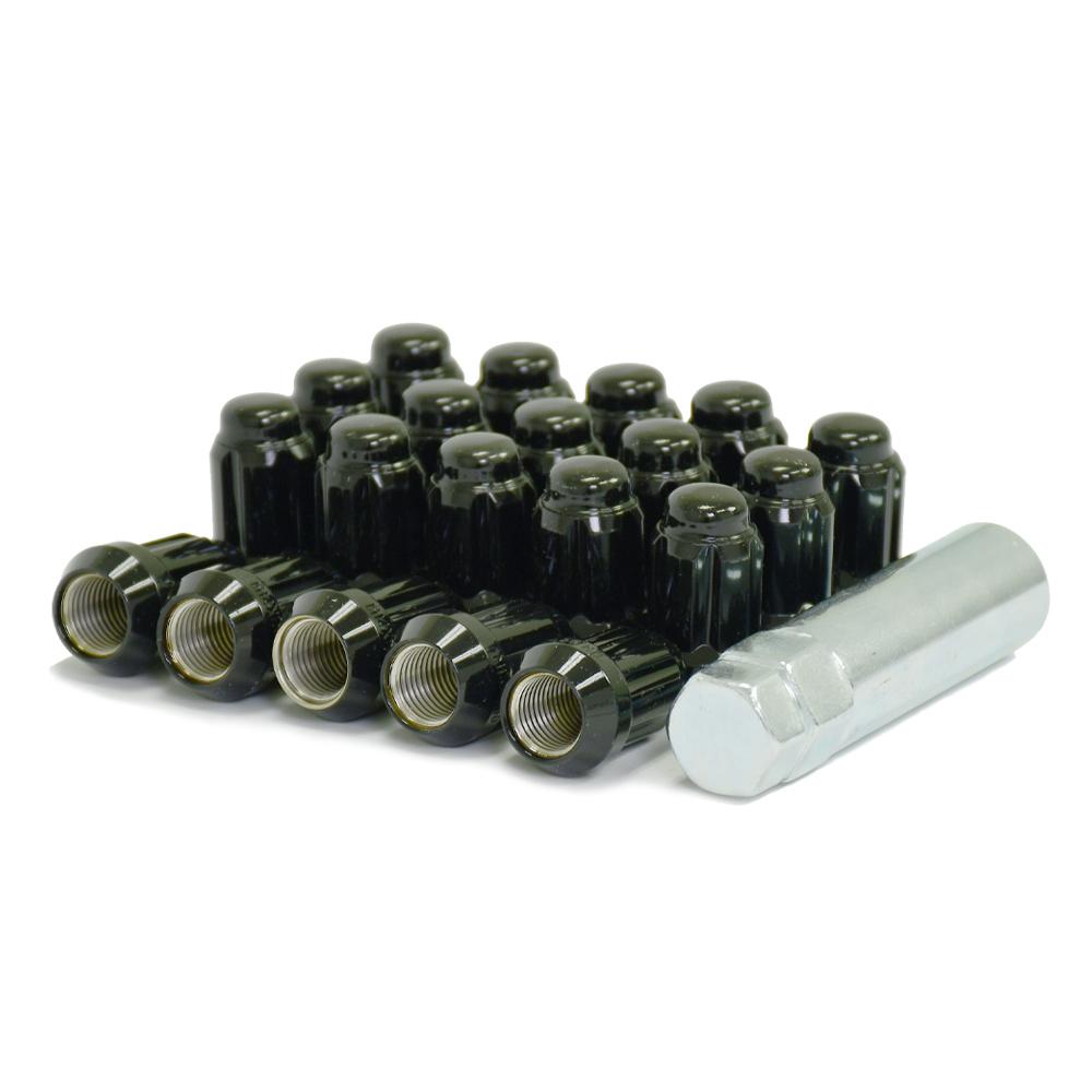 Black - Car Spline Lug Kit - Set of 20 - 14x1.5mm