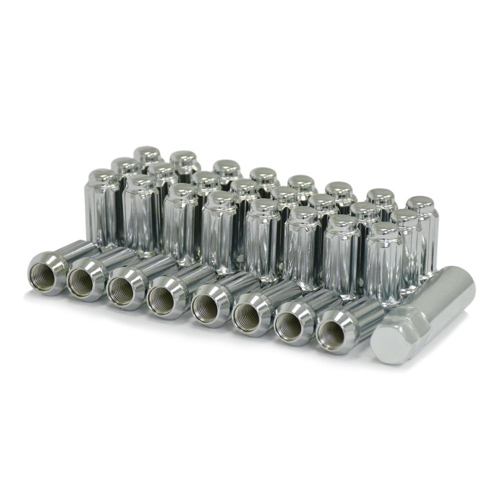 Chome - Truck Spline Lug Kit - Set of 32 - 14x1.50mm