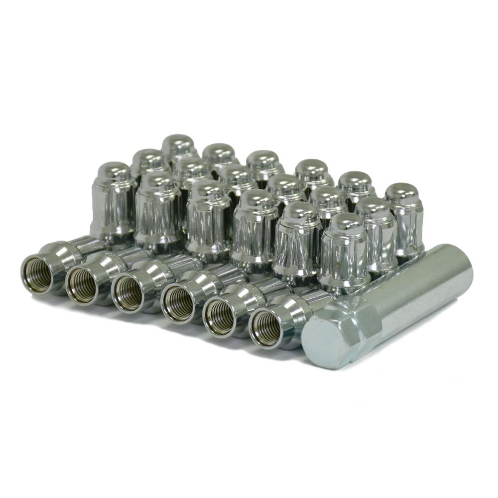 Chrome - Extended Thread Spline Lug Kit - Set of 24 - 12x1.5mm (4Runner/Tacoma/GX460)
