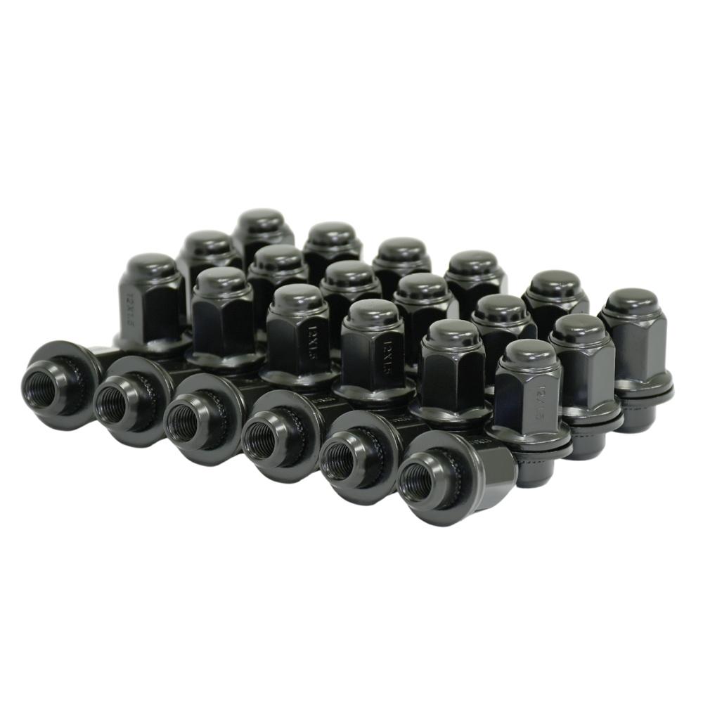 (24) 12x1.5 Black Toyota Tacoma/4Runner/GX460 Factory Shank 13/16" Hex