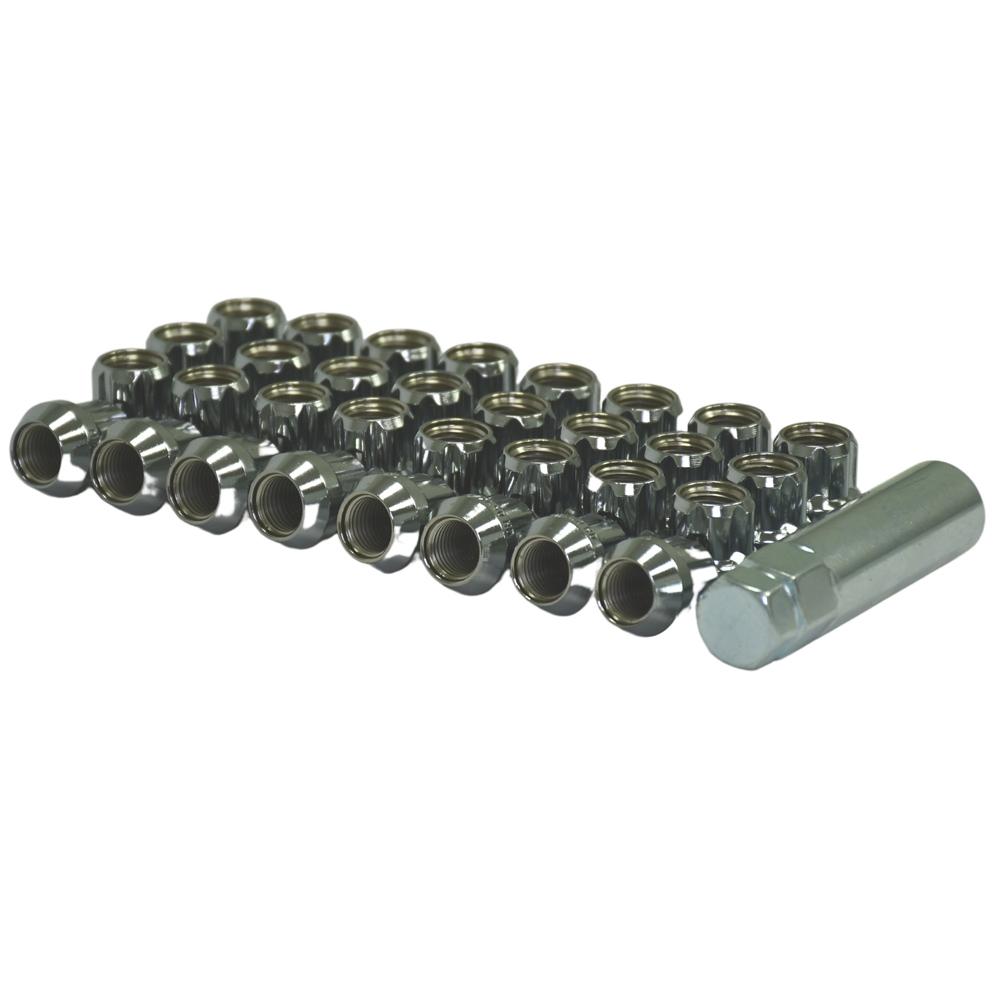 Chrome Open End Spline Lug Kit - Set of 32 - 14x1.5mm -