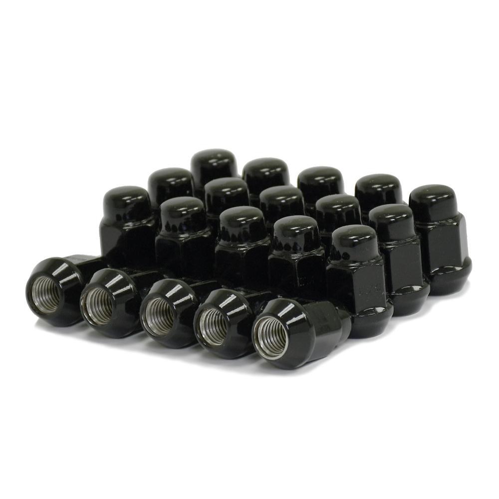 20 Black Lugs 12x1.5mm for 1984 to 2019 Chevy Corvette 3/4" Hex KIT