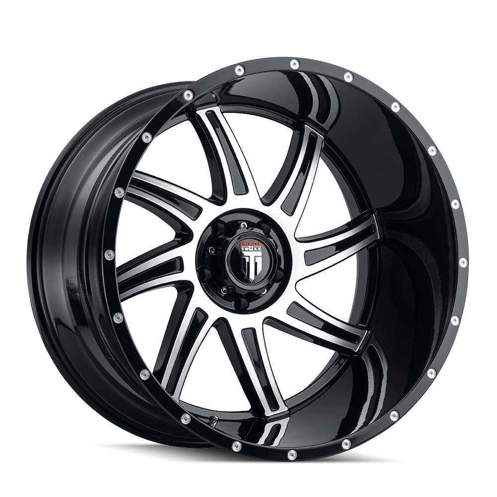 AMERICAN TRUXX VORTEX AT162 24x14 -76 5x150 BLACK/MACHINED