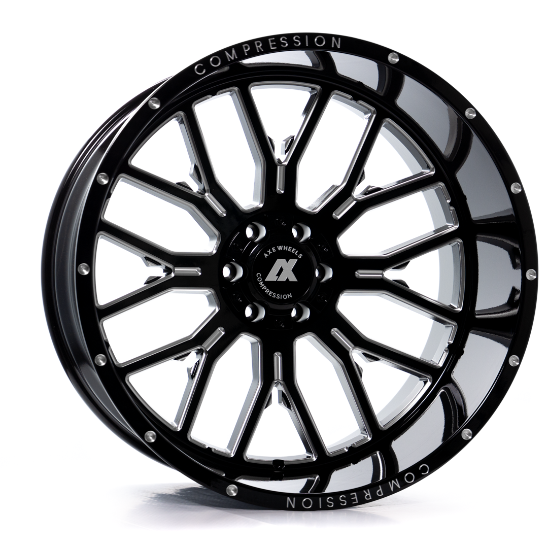 AXE Compression Forged Off-Road AX6.0 24x12 -44 8x170 Gloss Black Milled