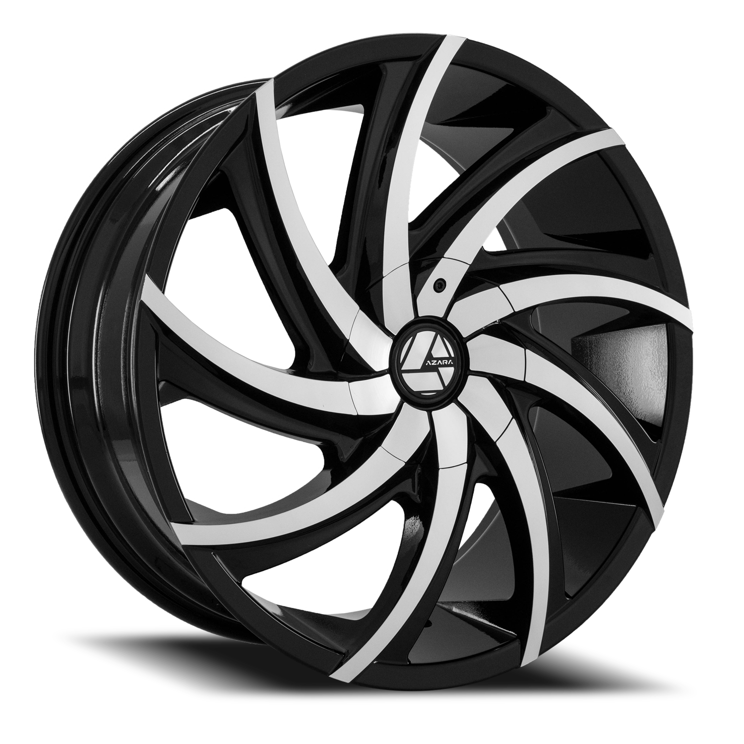 AZARA AZA-503 24X9 30 6X135/6X139.7 GLOSS BLACK & MACHINED
