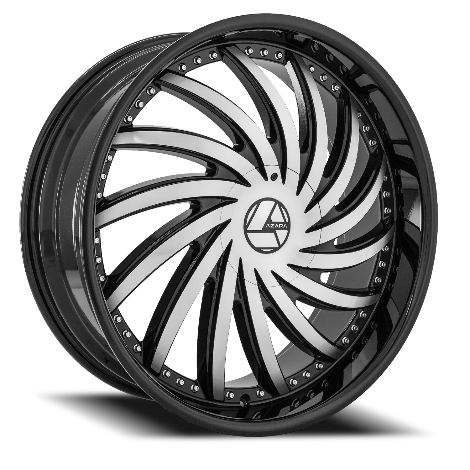 AZARA AZA-508 28X9.5 25 6X135/6X139.7 GLOSS BLACK & MACHINED