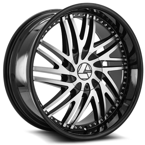 AZARA AZA-509 22X9.5 25 6X135/6X139.7 GLOSS BLACK & MACHINED
