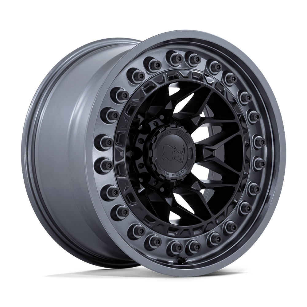 BLACK RHINO ALPHA 20X10 -18 5X127 MATTE BLACK WITH GUNMETAL LIP