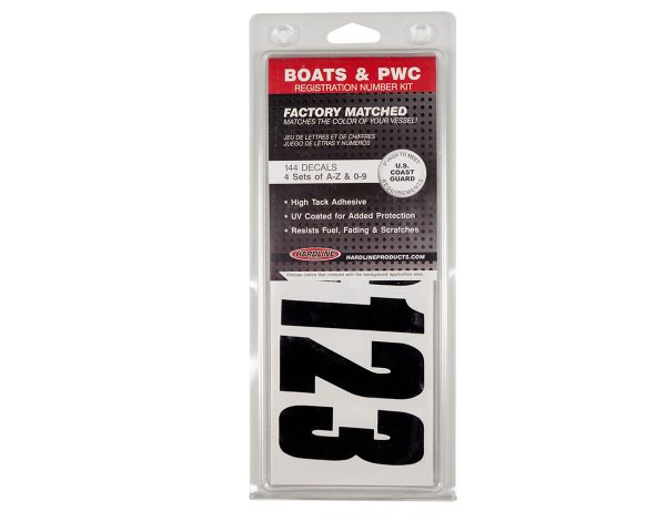 Boat Lettering 3″ Registration Kit (Black)