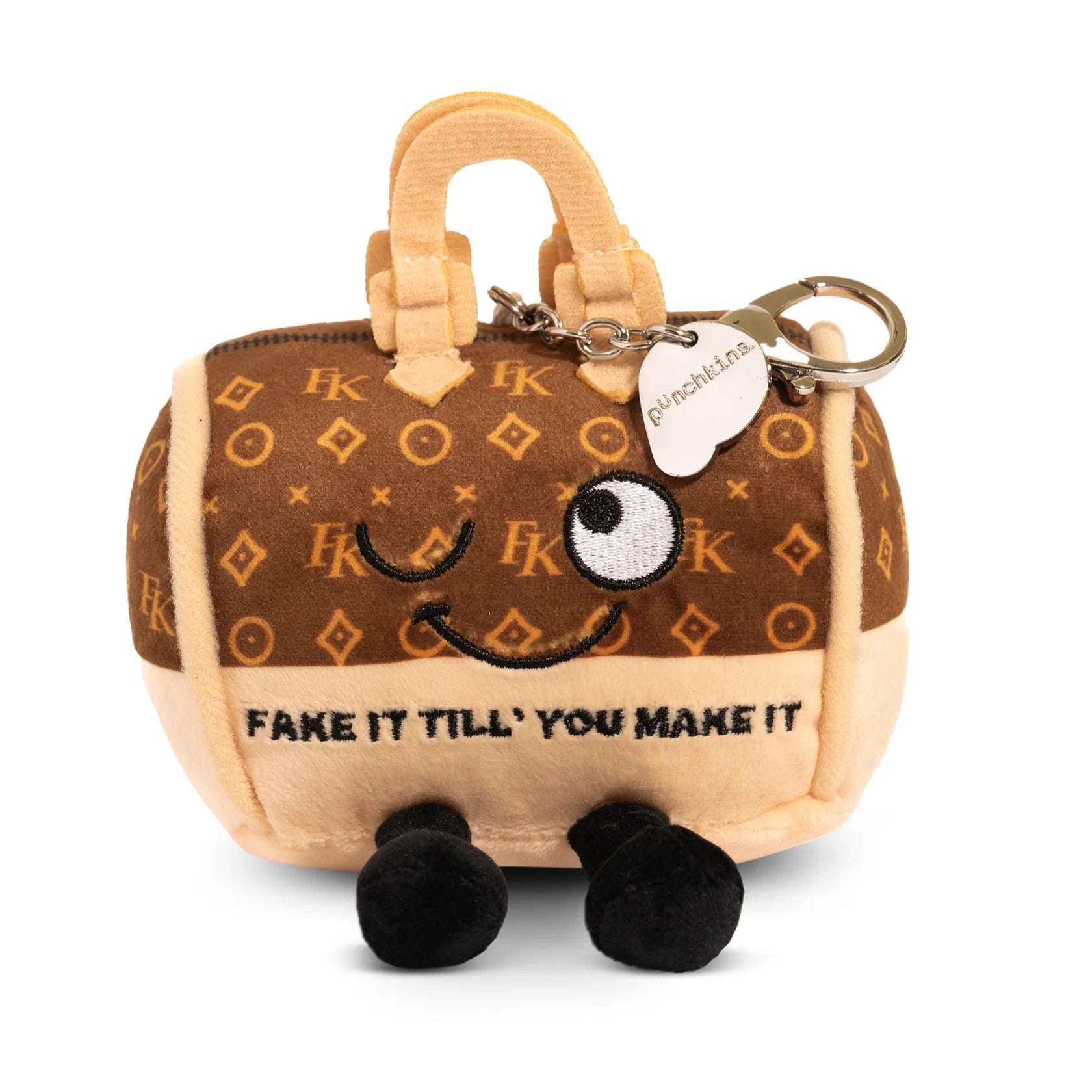 "Fake It Til You Make it" Purse Plush Bag Charm